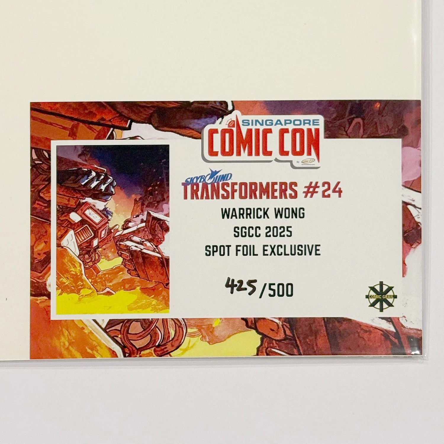 Transformers #24 SGCC Exclusive Variant Cover — WARRICK WONG